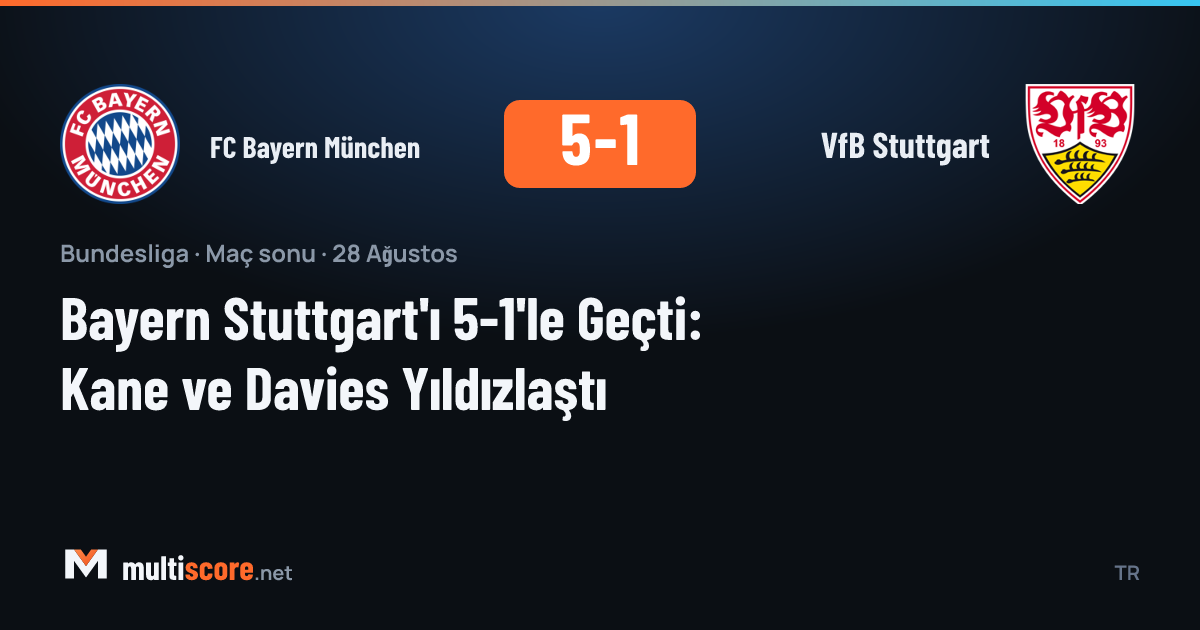 Bayern Münih ve Stuttgart oyuncuları maç sırasında mücadele ediyor