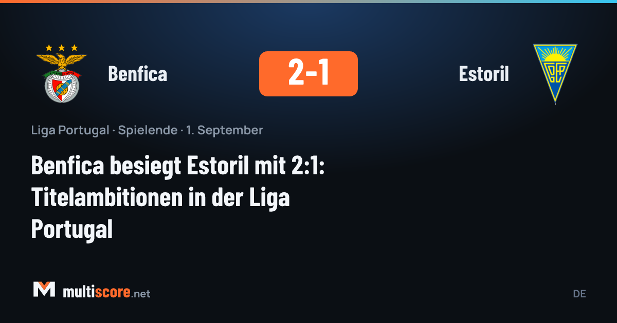 Benfica - Estoril maçından bir kare
