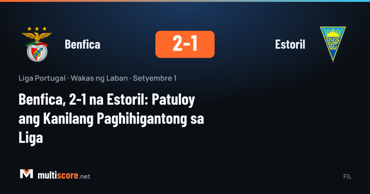 Benfica - Estoril maçından bir kare