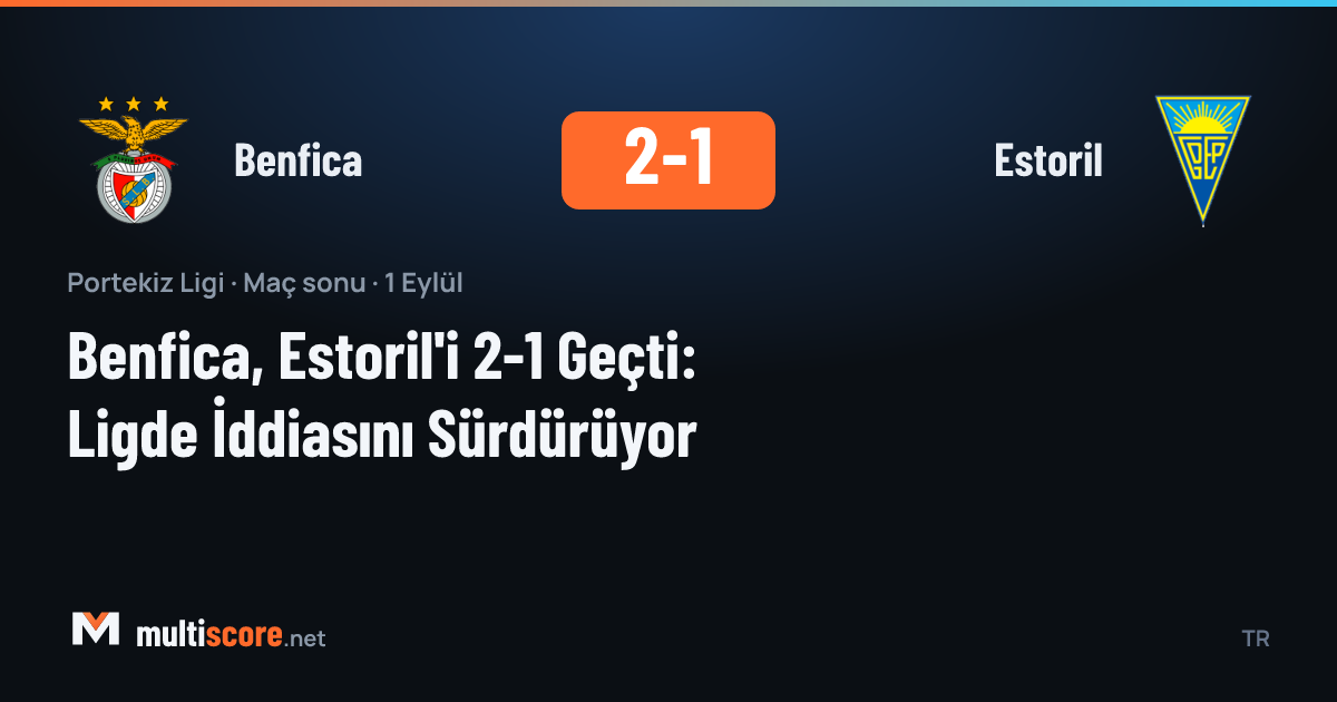 Benfica - Estoril maçından bir kare