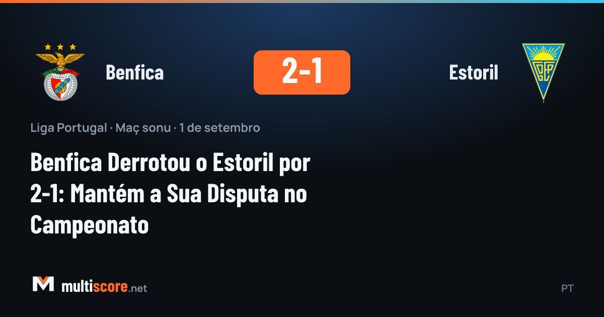 Benfica - Estoril maçından bir kare