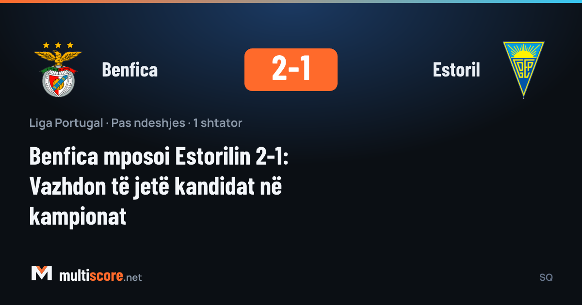 Benfica - Estoril maçından bir kare