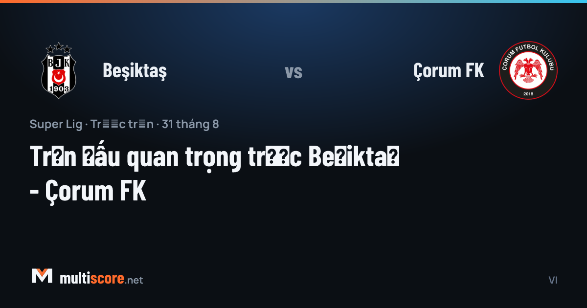 Beşiktaş - Çorum FK