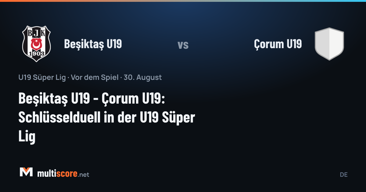 Beşiktaş U19 - Çorum U19 U19 Süper Lig maçı