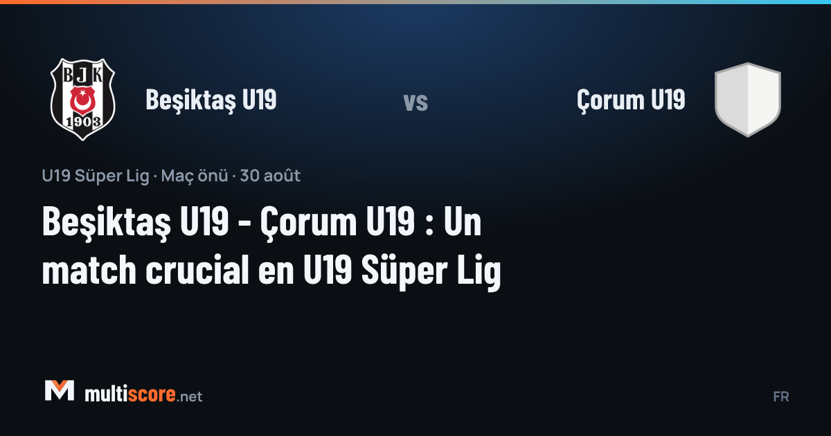 Beşiktaş U19 - Çorum U19 U19 Süper Lig maçı