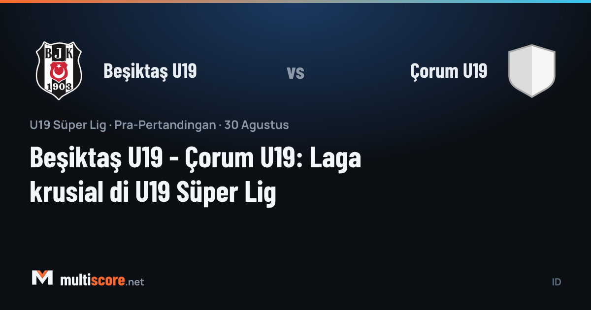 Beşiktaş U19 - Çorum U19 U19 Süper Lig maçı