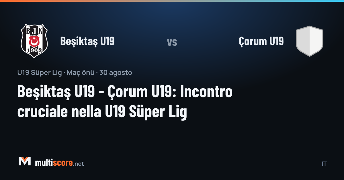Beşiktaş U19 - Çorum U19 U19 Süper Lig maçı