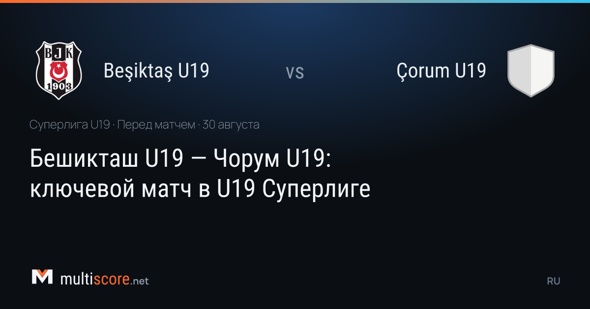 Beşiktaş U19 - Çorum U19 U19 Süper Lig maçı