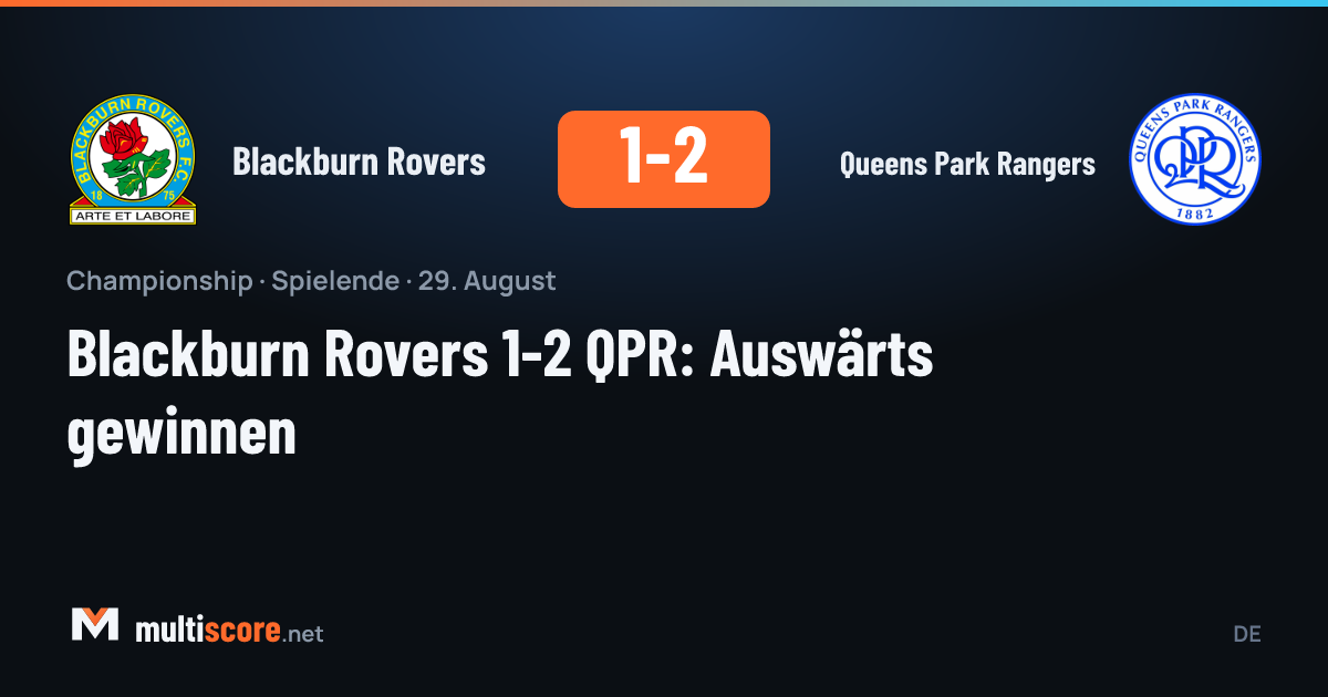 Blackburn Rovers - Queens Park Rangers Championship maçı