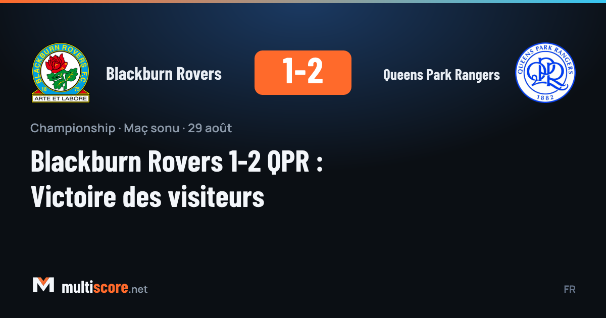 Blackburn Rovers - Queens Park Rangers Championship maçı
