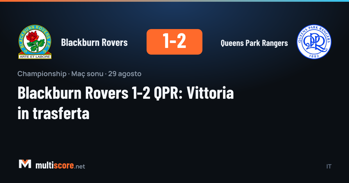 Blackburn Rovers - Queens Park Rangers Championship maçı