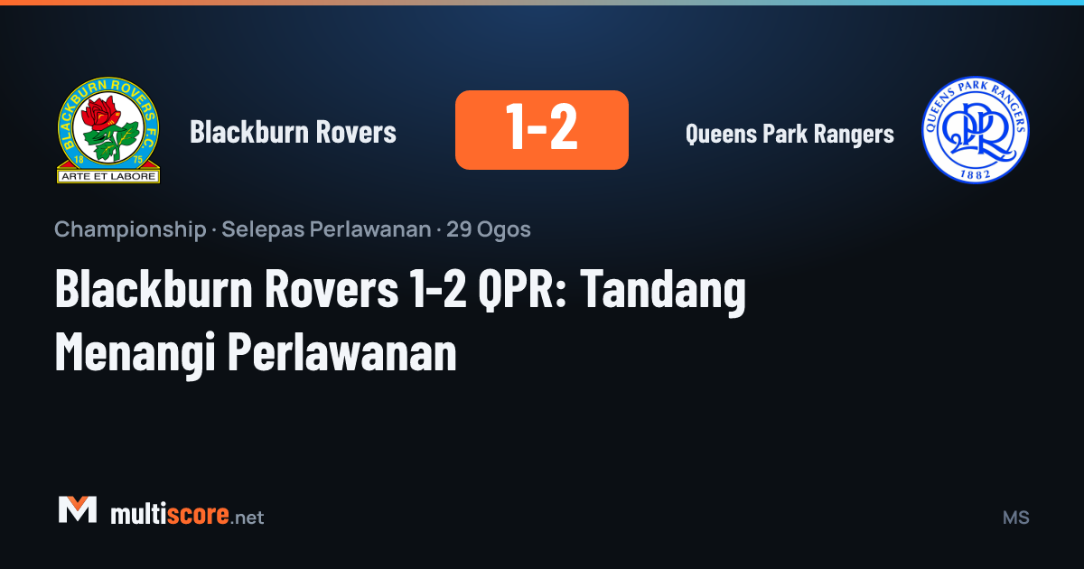 Blackburn Rovers - Queens Park Rangers Championship maçı