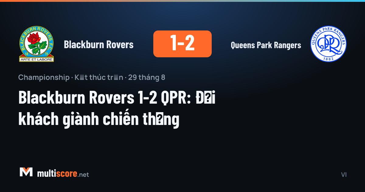 Blackburn Rovers - Queens Park Rangers Championship maçı