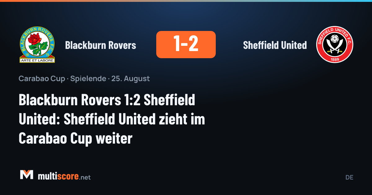Blackburn Rovers - Sheffield United