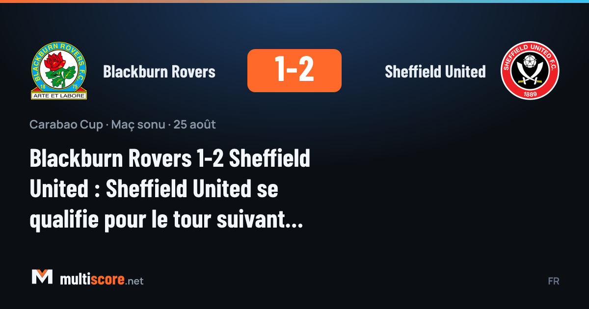 Blackburn Rovers - Sheffield United