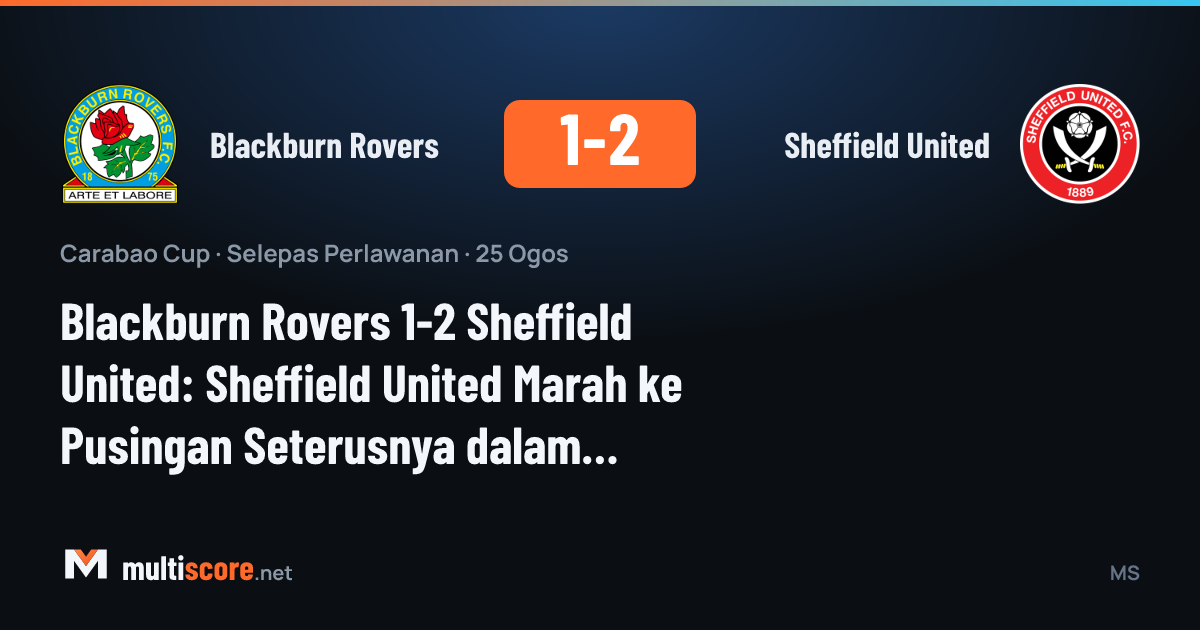 Blackburn Rovers - Sheffield United