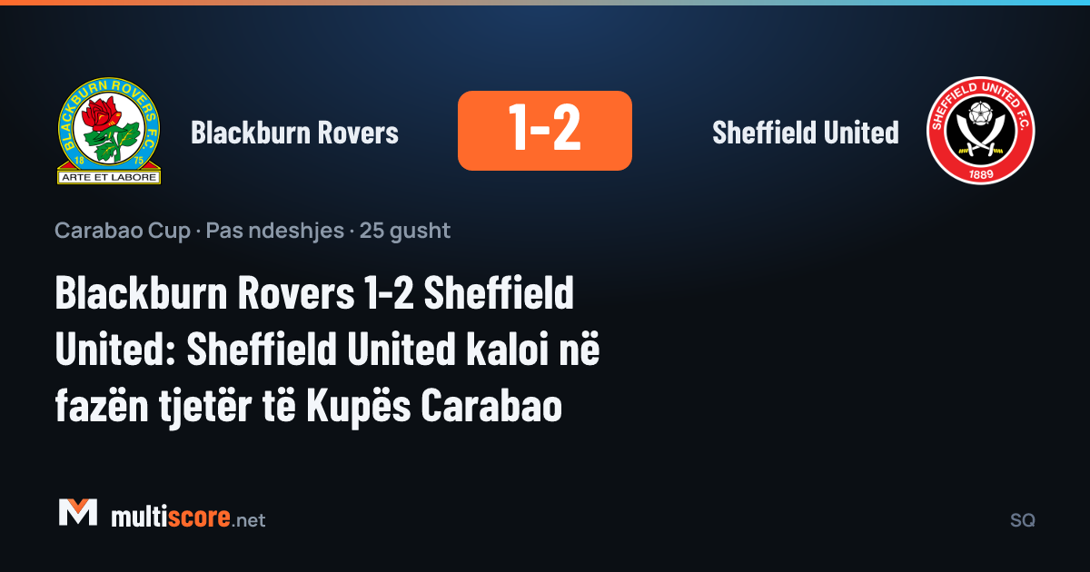 Blackburn Rovers - Sheffield United