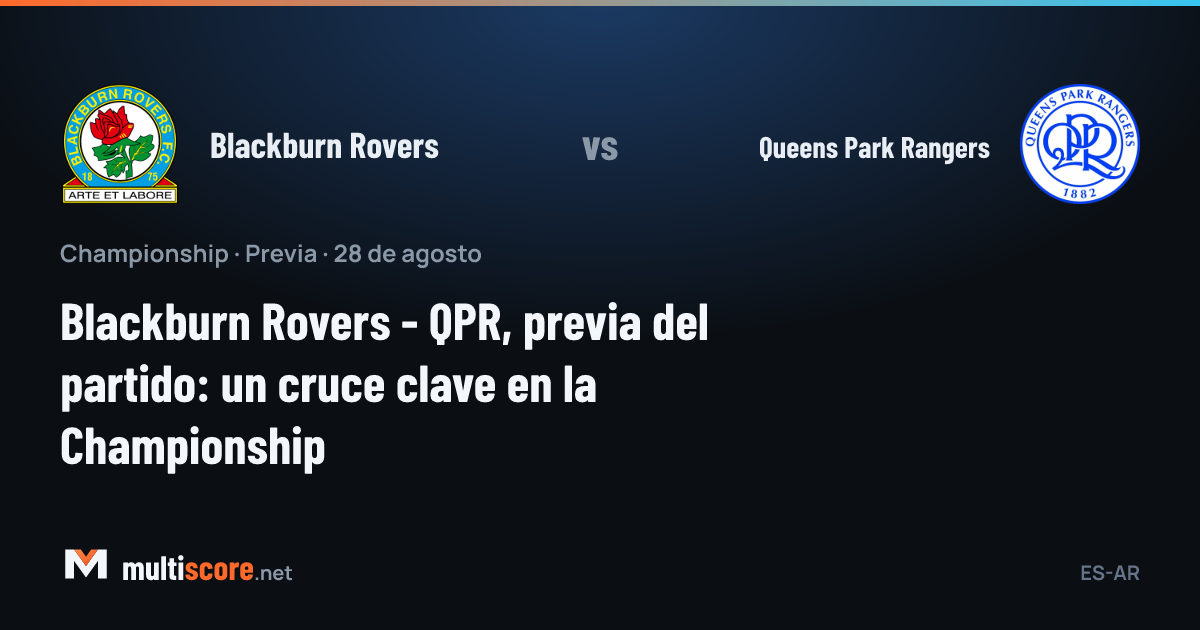 Blackburn Rovers ve Queens Park Rangers takımlarının sahaya çıkışı, Championship maç önü görüntüsü