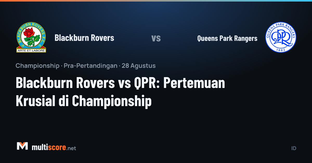 Blackburn Rovers ve Queens Park Rangers takımlarının sahaya çıkışı, Championship maç önü görüntüsü