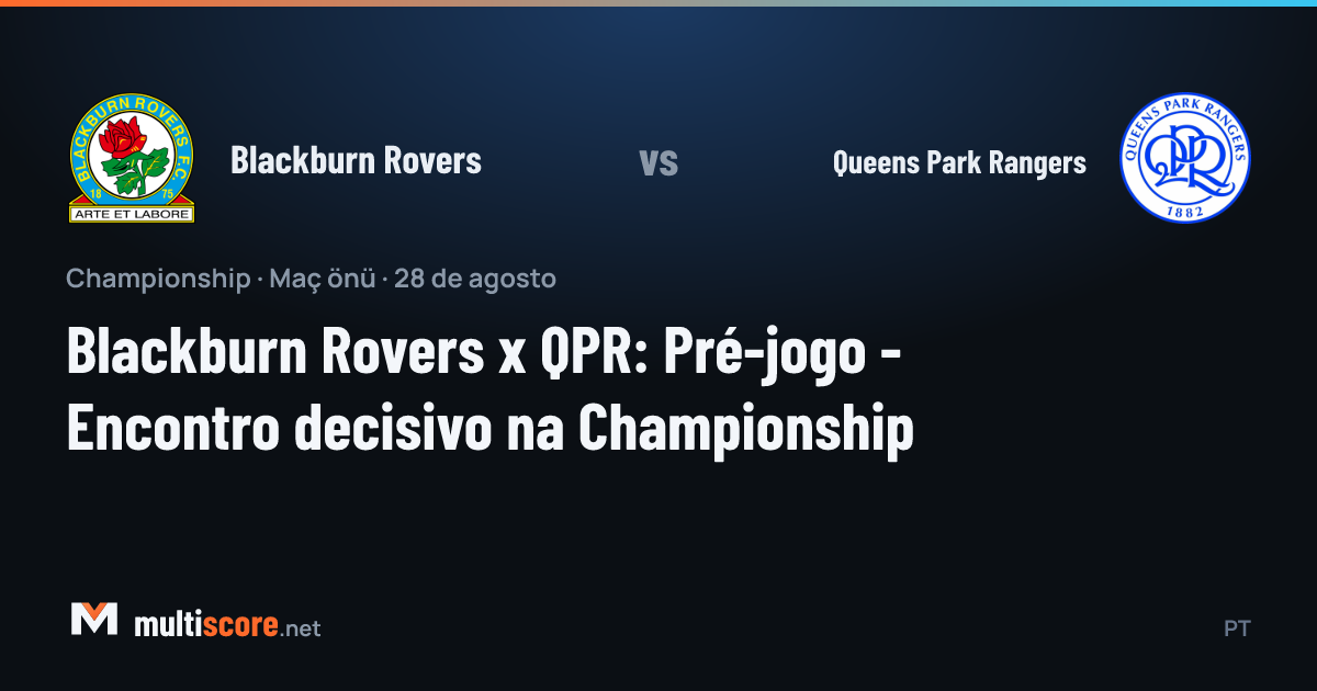 Blackburn Rovers ve Queens Park Rangers takımlarının sahaya çıkışı, Championship maç önü görüntüsü