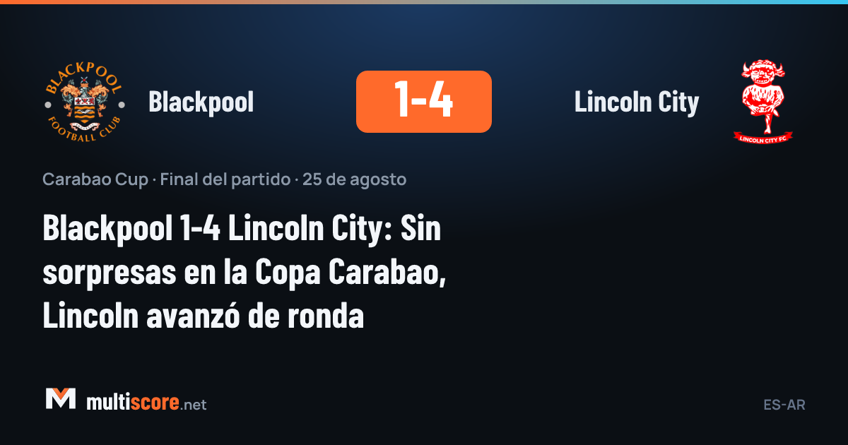 Blackpool ve Lincoln City oyuncuları Carabao Cup maçında mücadele ediyor