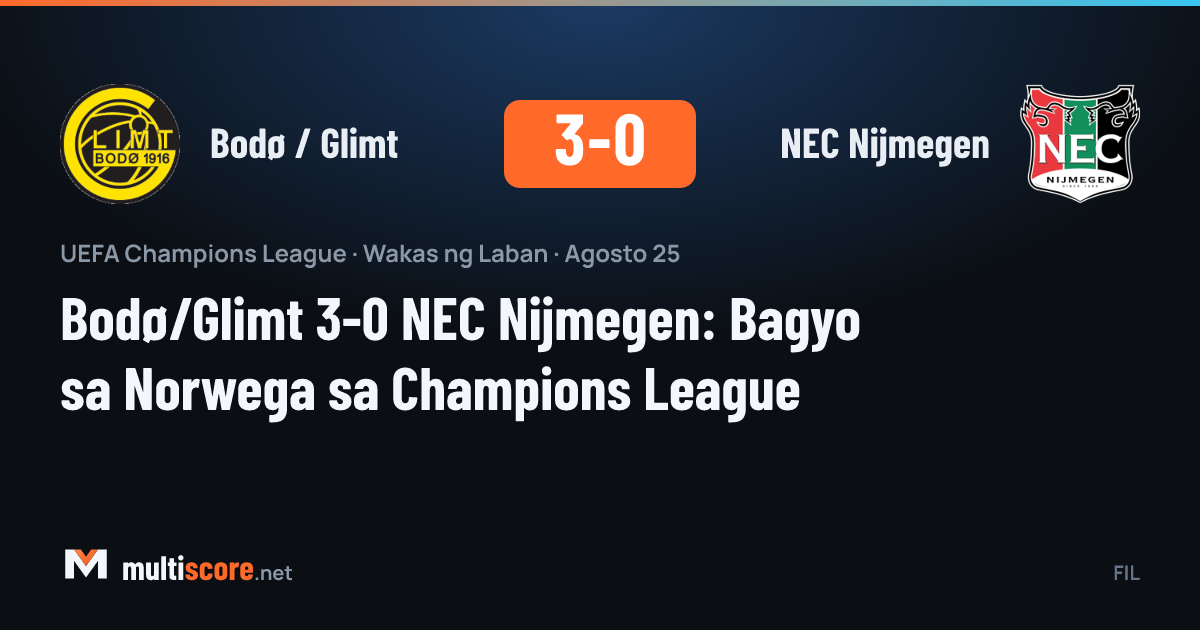 Bodø / Glimt - NEC Nijmegen