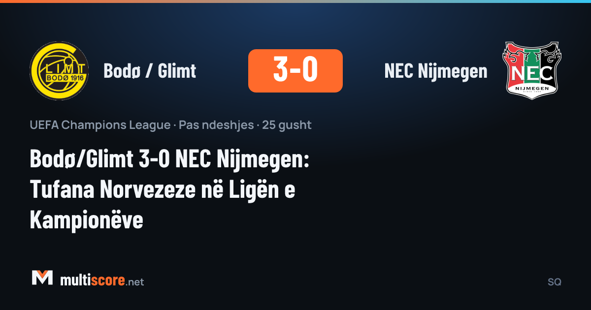 Bodø / Glimt - NEC Nijmegen