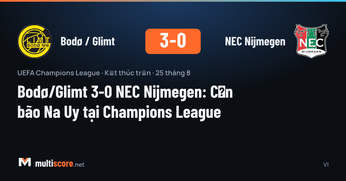 Bodø / Glimt - NEC Nijmegen