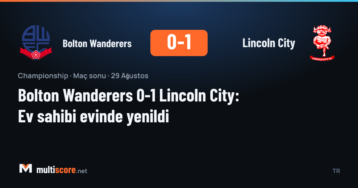 Bolton Wanderers Lincoln City Championship maçı