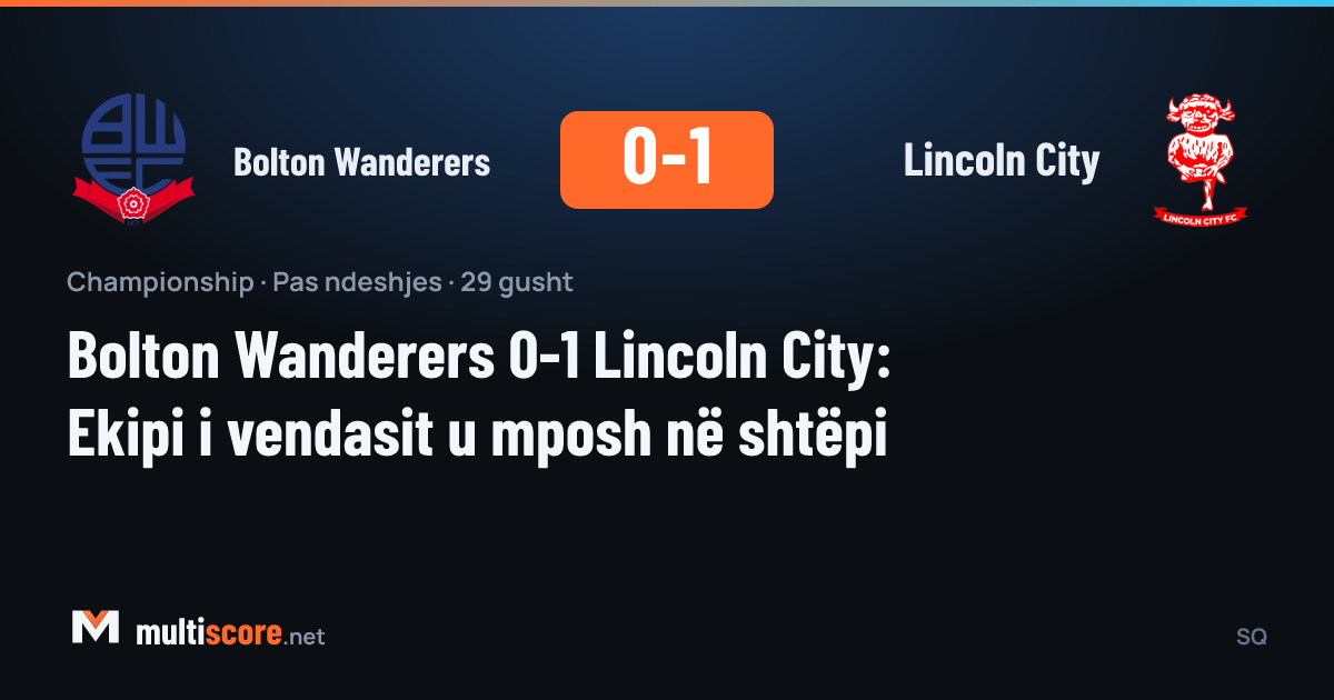 Bolton Wanderers Lincoln City Championship maçı