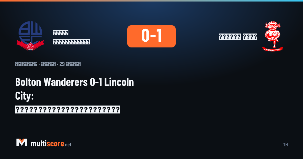 Bolton Wanderers Lincoln City Championship maçı