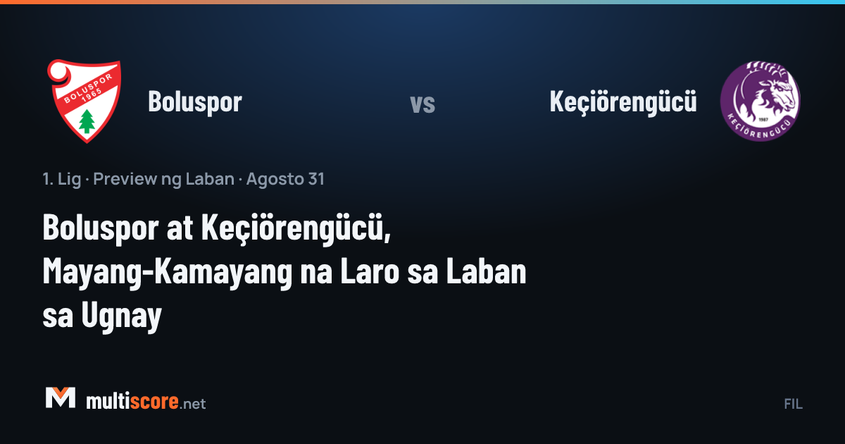 Boluspor - Keçiörengücü