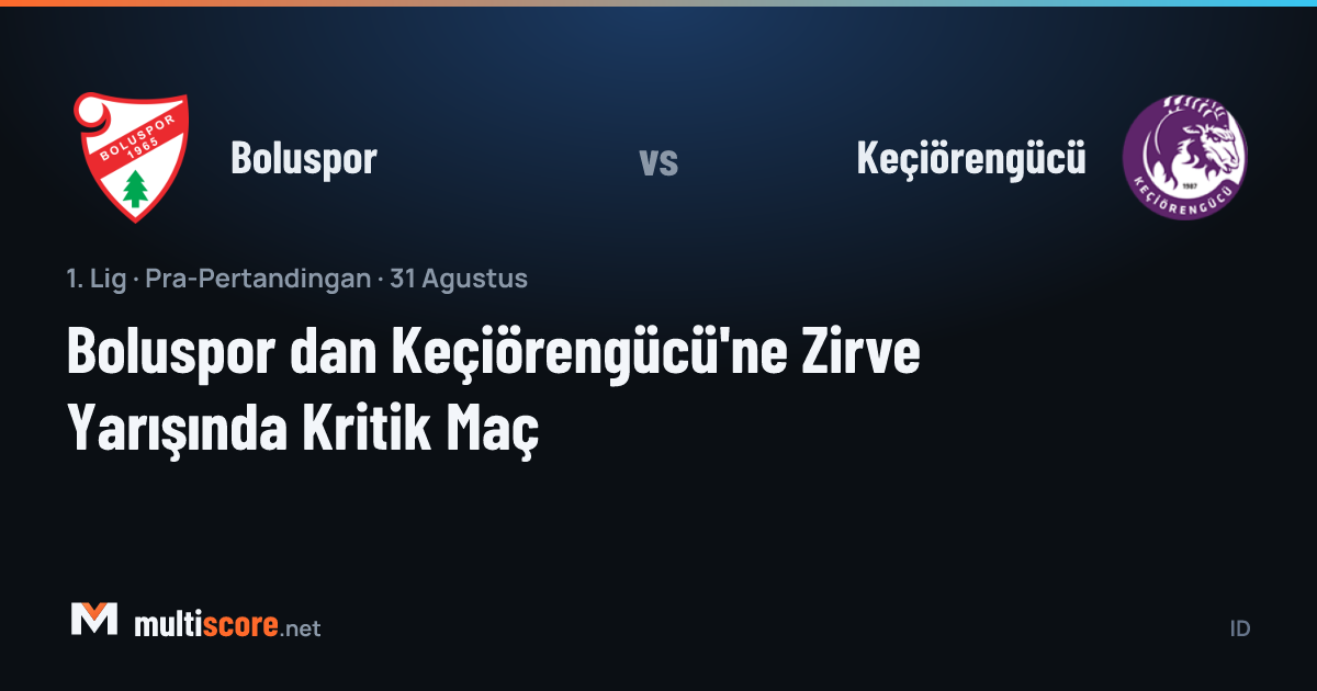 Boluspor - Keçiörengücü