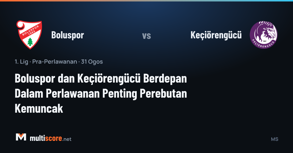 Boluspor - Keçiörengücü