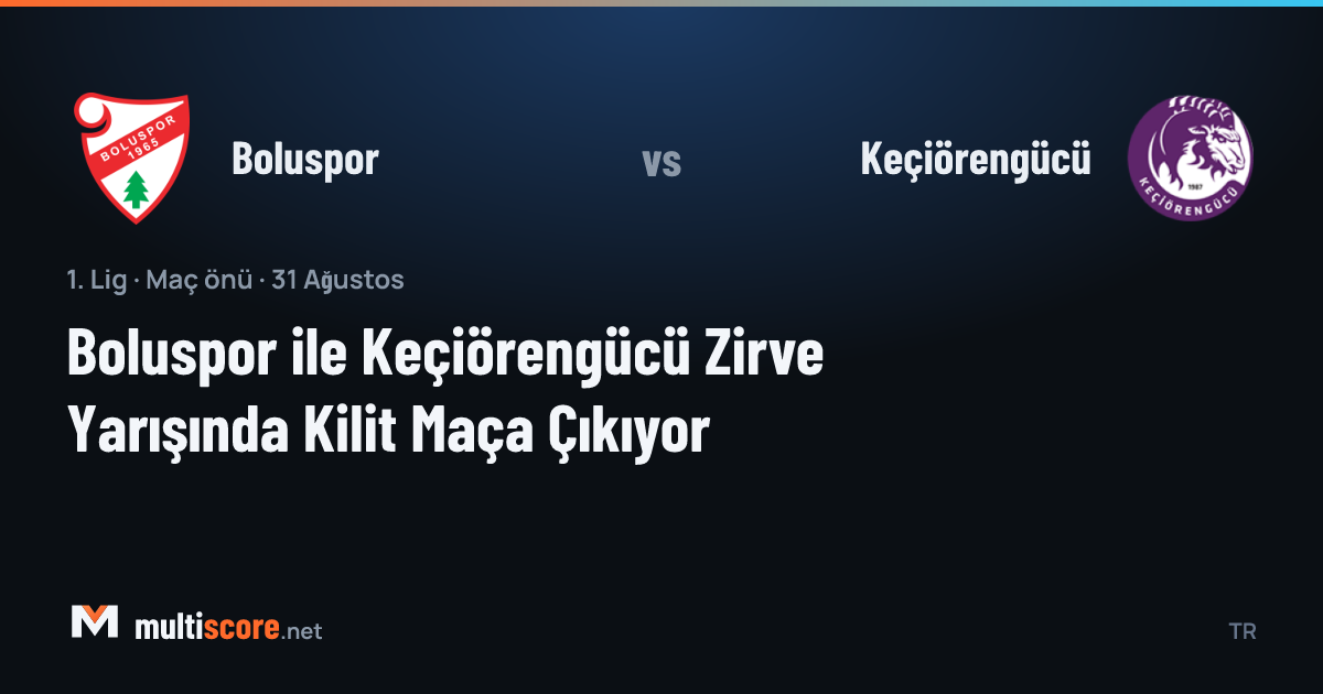 Boluspor - Keçiörengücü