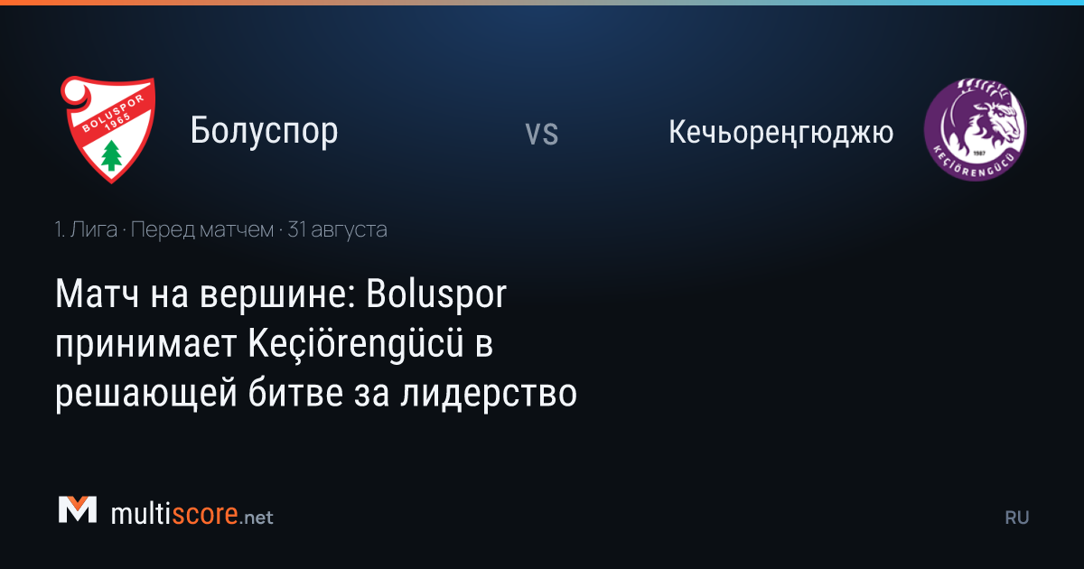 Boluspor - Keçiörengücü