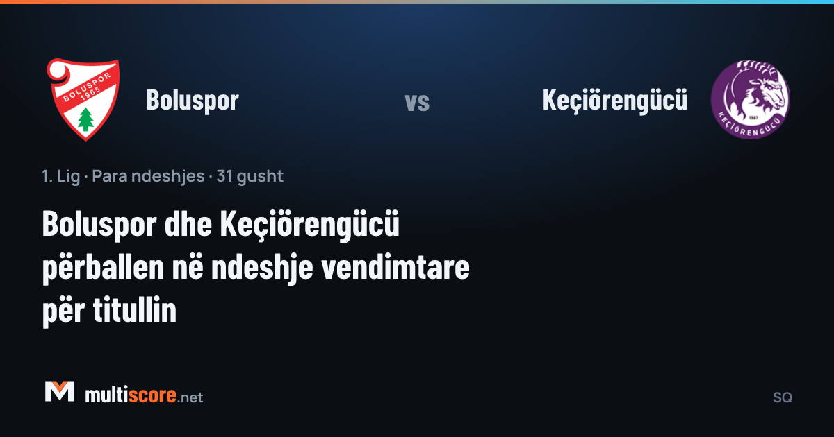 Boluspor - Keçiörengücü