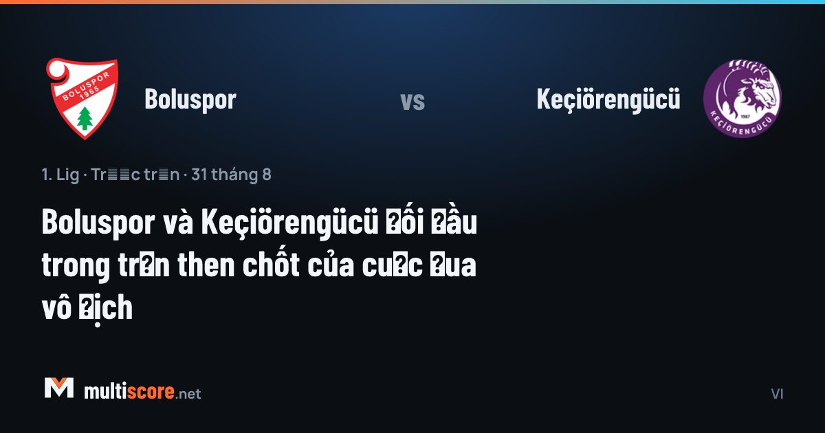 Boluspor - Keçiörengücü