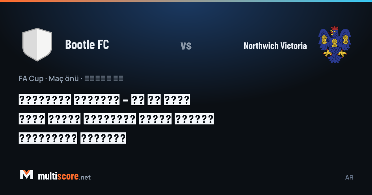 Bootle FC - Northwich Victoria