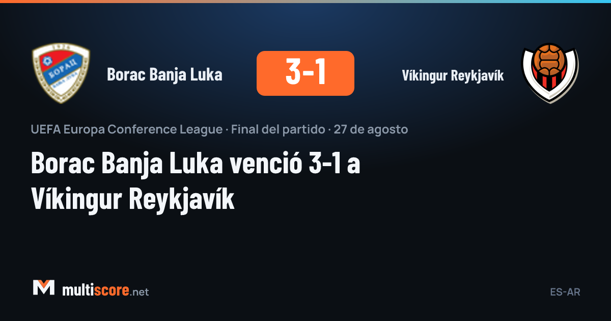 Borac Banja Luka ve Víkingur Reykjavík arasındaki UEFA Konferans Ligi maçından bir kare