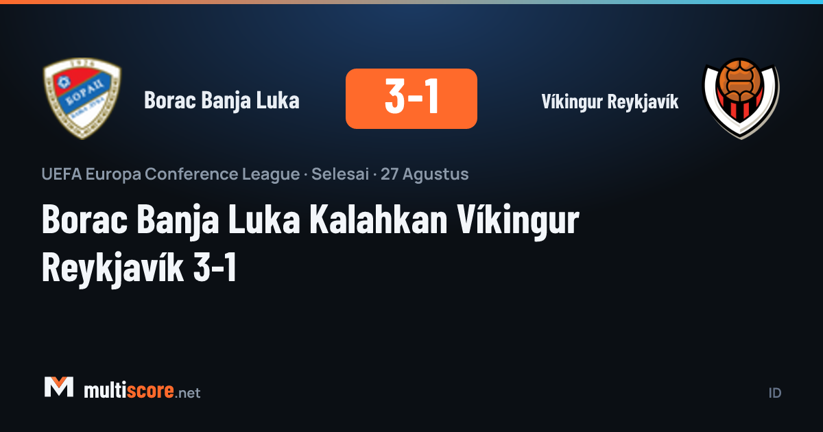 Borac Banja Luka ve Víkingur Reykjavík arasındaki UEFA Konferans Ligi maçından bir kare