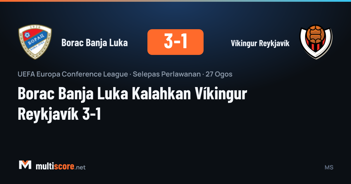 Borac Banja Luka ve Víkingur Reykjavík arasındaki UEFA Konferans Ligi maçından bir kare