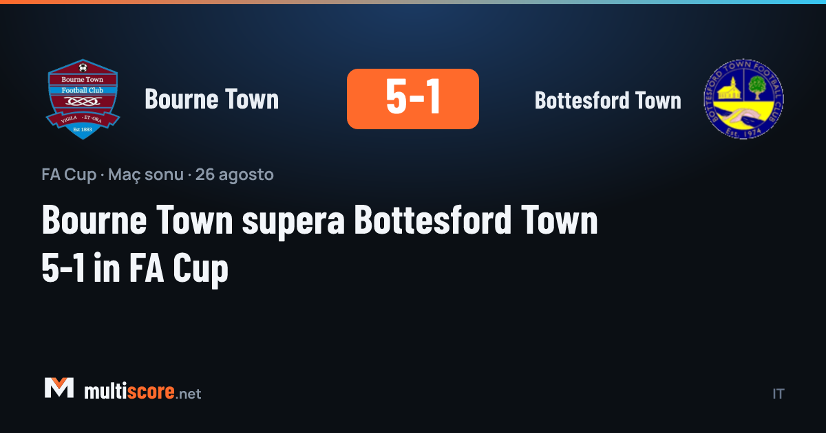 Bourne Town ve Bottesford Town arasındaki FA Cup maçından bir görünüm