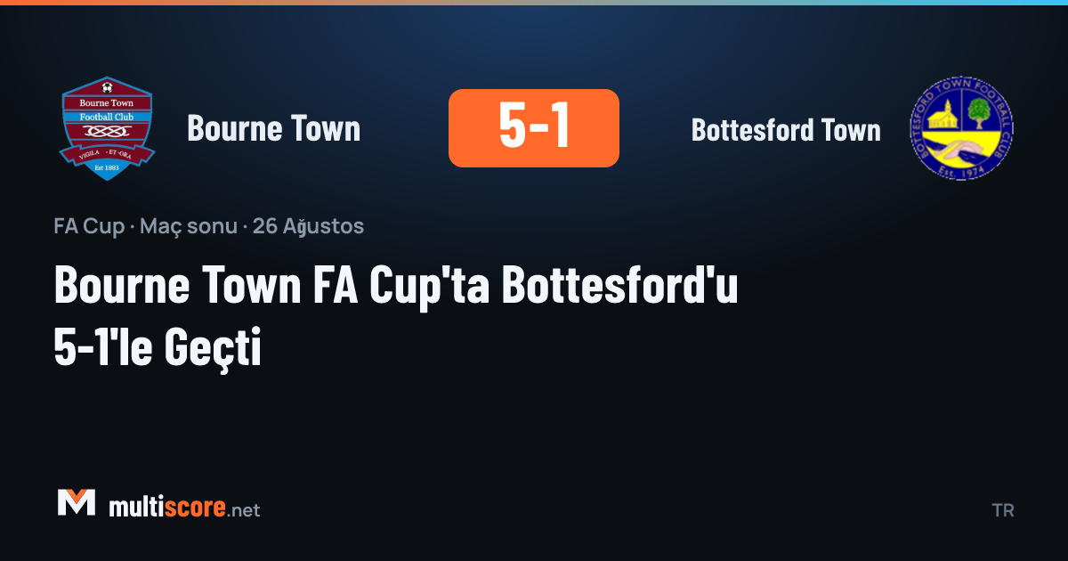 Bourne Town ve Bottesford Town arasındaki FA Cup maçından bir görünüm