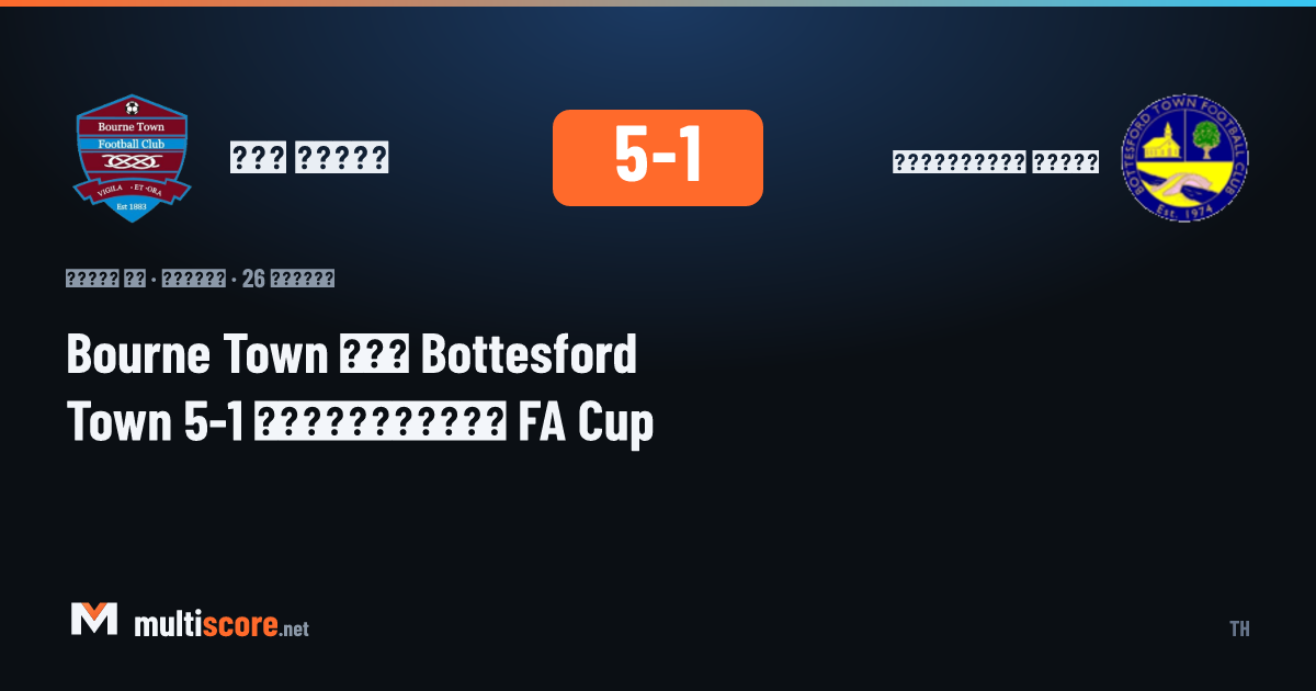 Bourne Town ve Bottesford Town arasındaki FA Cup maçından bir görünüm