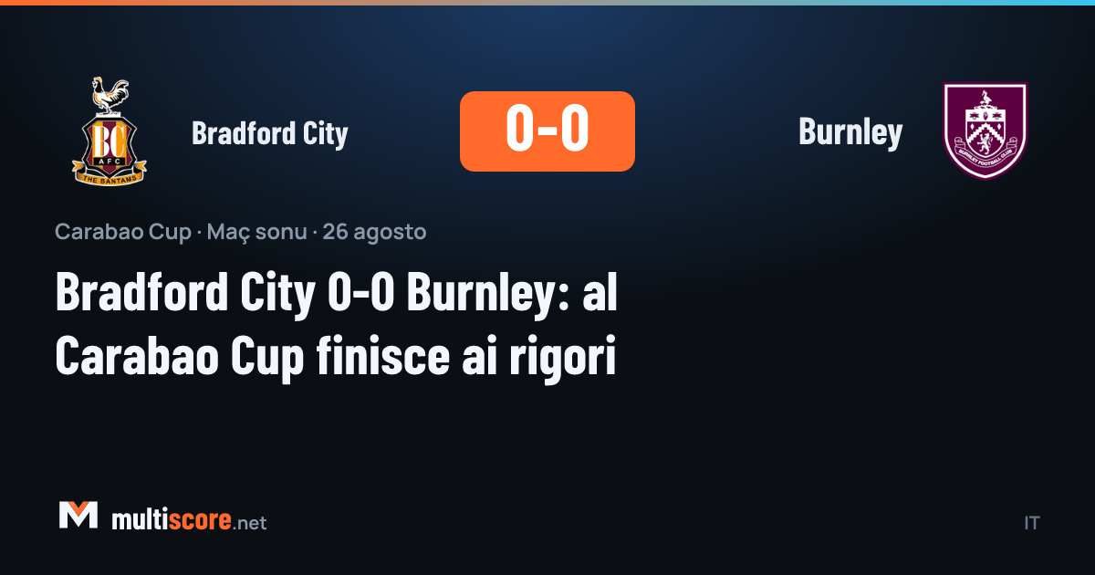 Bradford City ve Burnley oyuncuları Carabao Cup maçında mücadele ediyor