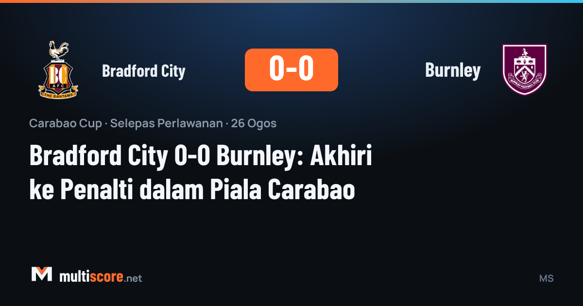 Bradford City ve Burnley oyuncuları Carabao Cup maçında mücadele ediyor