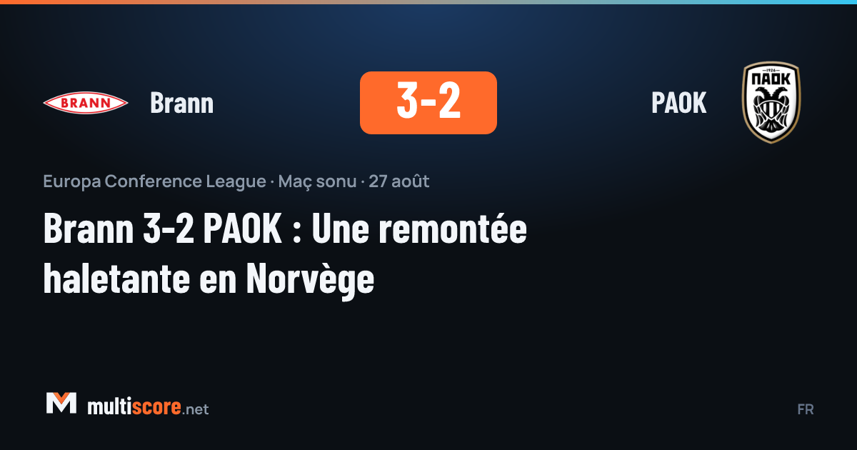 Brann ve PAOK oyuncuları UEFA Konferans Ligi maçında mücadele ediyor