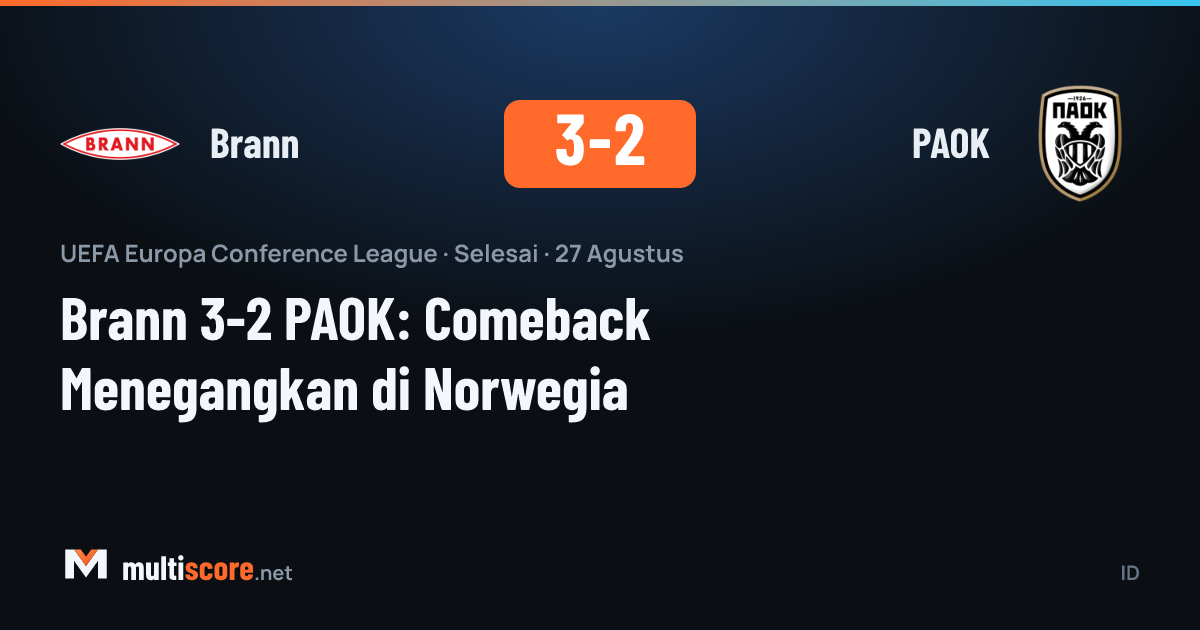 Brann ve PAOK oyuncuları UEFA Konferans Ligi maçında mücadele ediyor