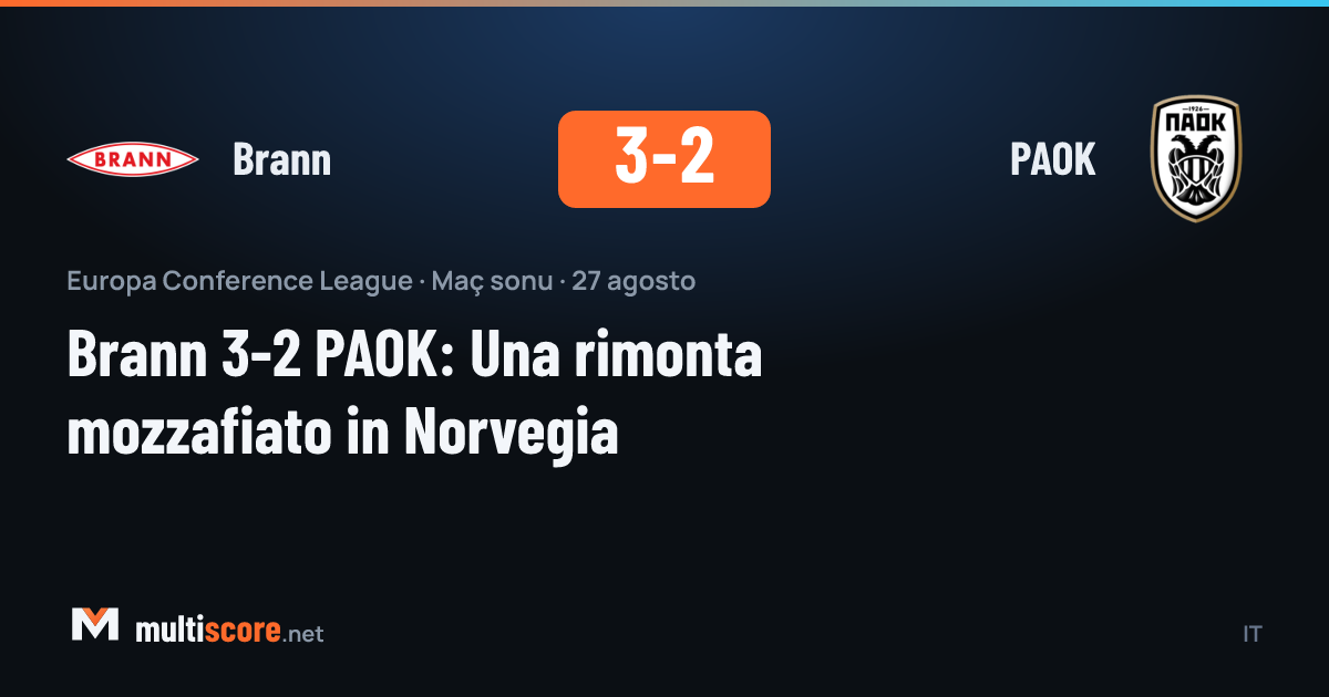 Brann ve PAOK oyuncuları UEFA Konferans Ligi maçında mücadele ediyor
